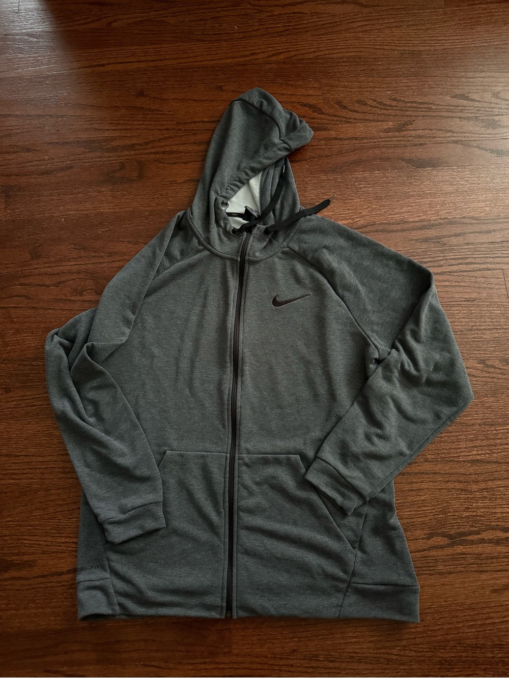 Nike Men’s Dark Gray Full-Zip Hooded Performance Jacket